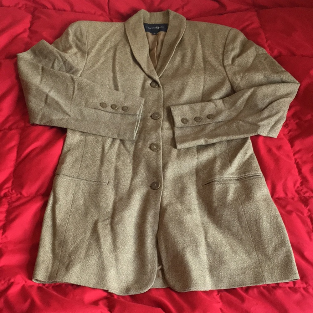 Francess & Rita Camel Suit (Jacket size 4, Skirt size 6)